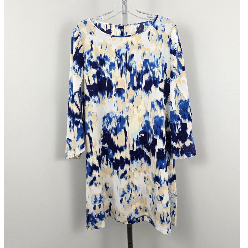 NYDJ Slit Sleeve Round Neck Multicolor‎ Dress 12